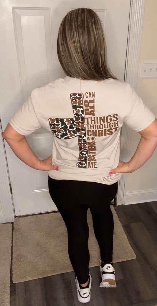 Cross I can do all Things Tee